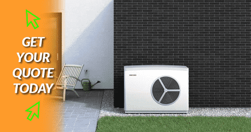 Brand New Air Source Heat Pump Being installed in Abridge