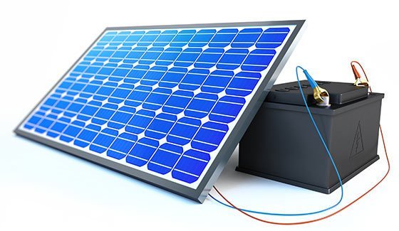 Solar panel battery